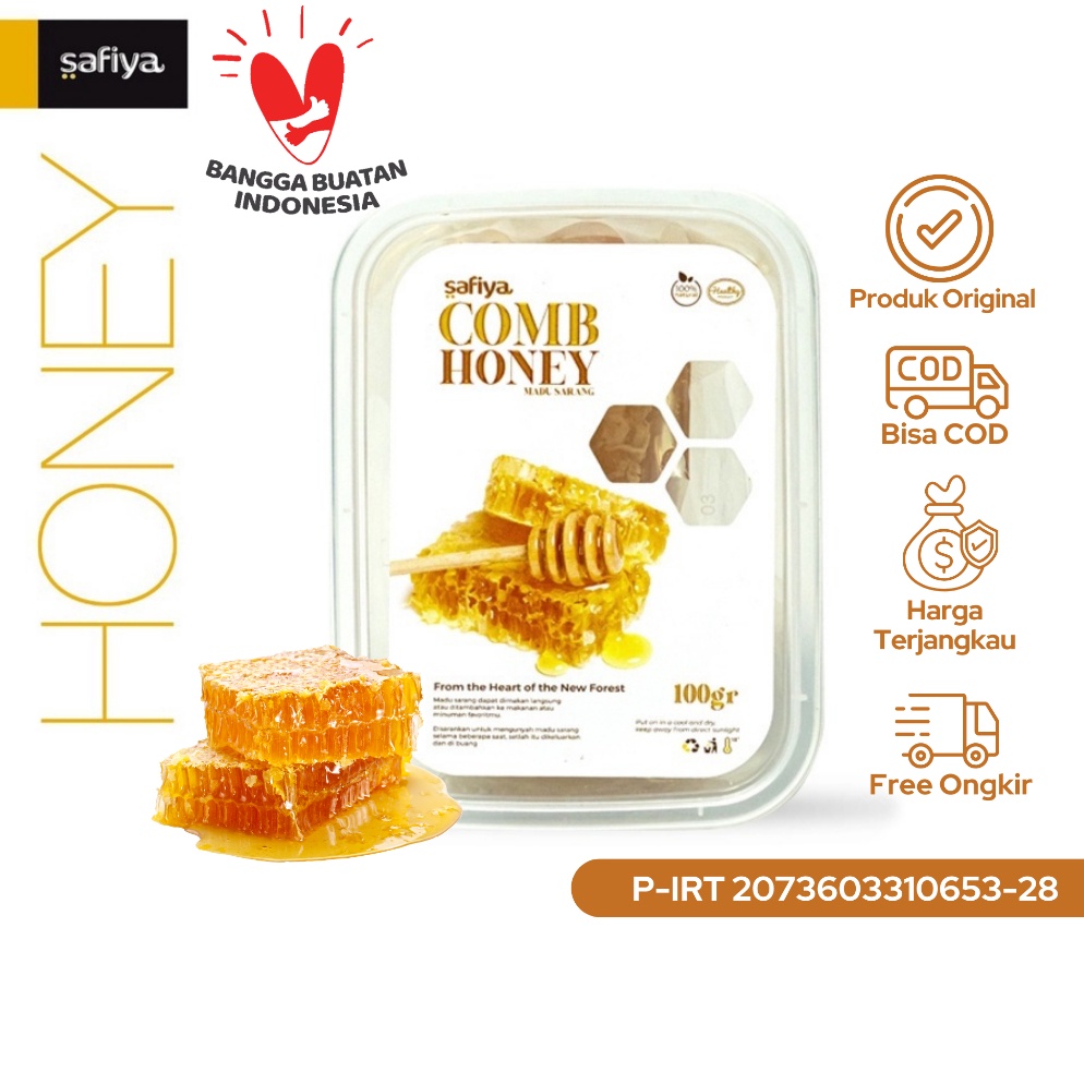 

Model Terkini Madu Sarang Asli 100 gr Raw Honey Comb Authentic Safiya Food Harga Termurah ￣～