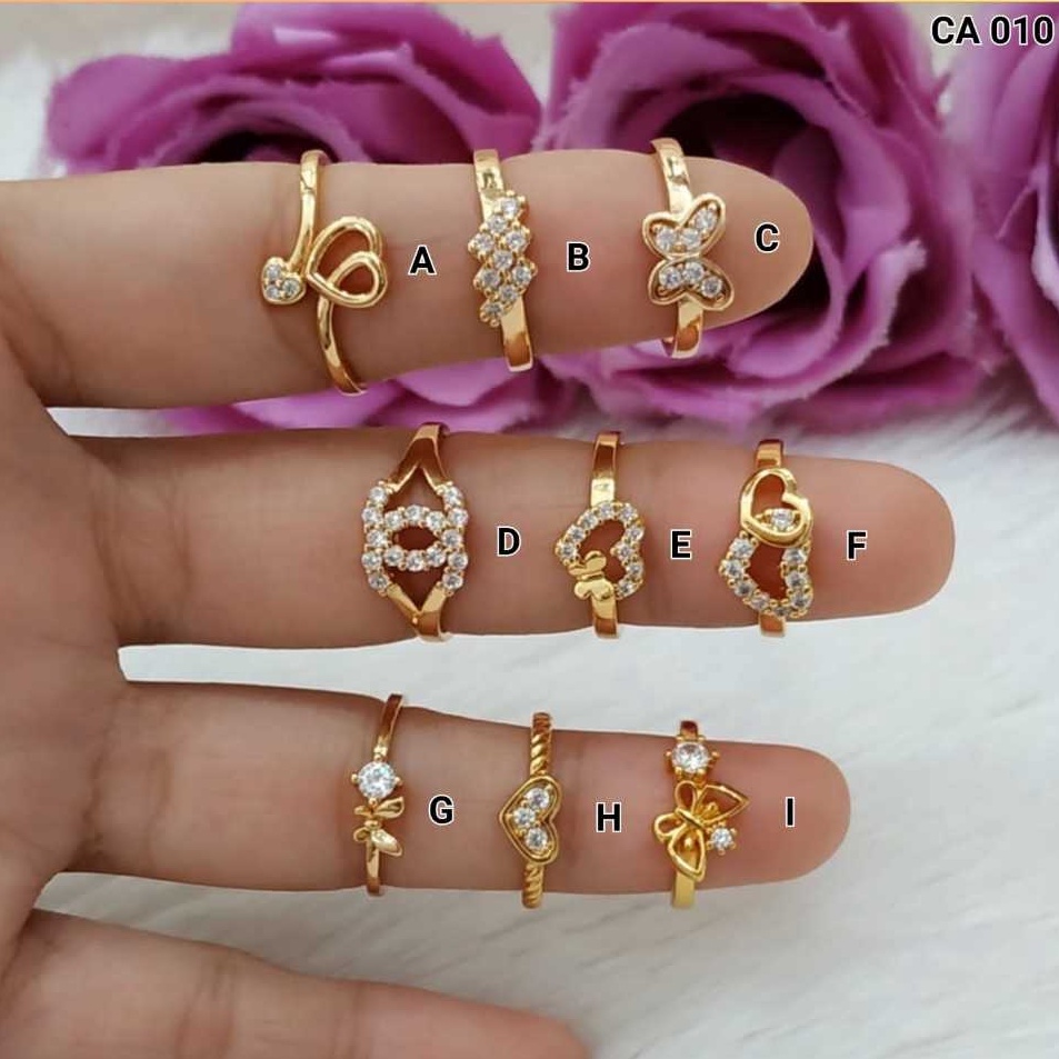 Cincin xuping cincin anak permata love kupu perhiasan cincin anak bayi lapis emas gold CA 010