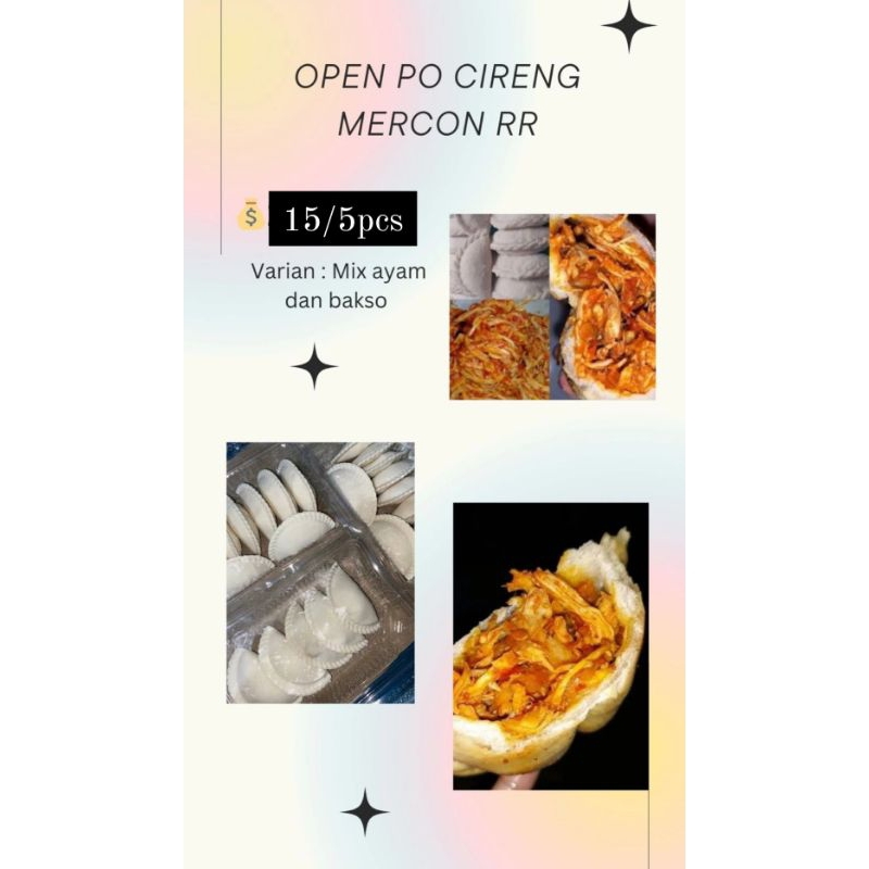 

Frozen Cireng Mercon Isi Ayam Bakso pedes Enak poll