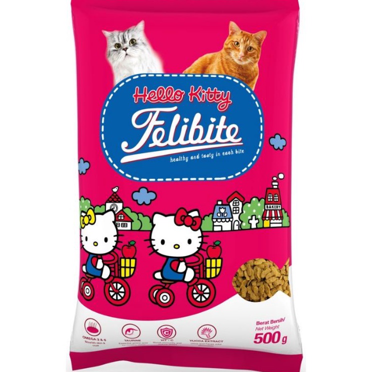 Makanan kucing Felibite 500gr / felibite 500 gram bentuk ikan felibite donut felibite ikan