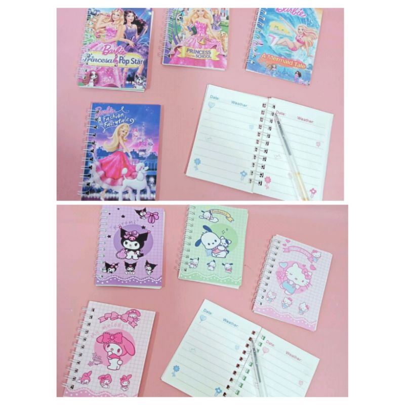 

buku kecil karakter Sanrio / Barbie + pena