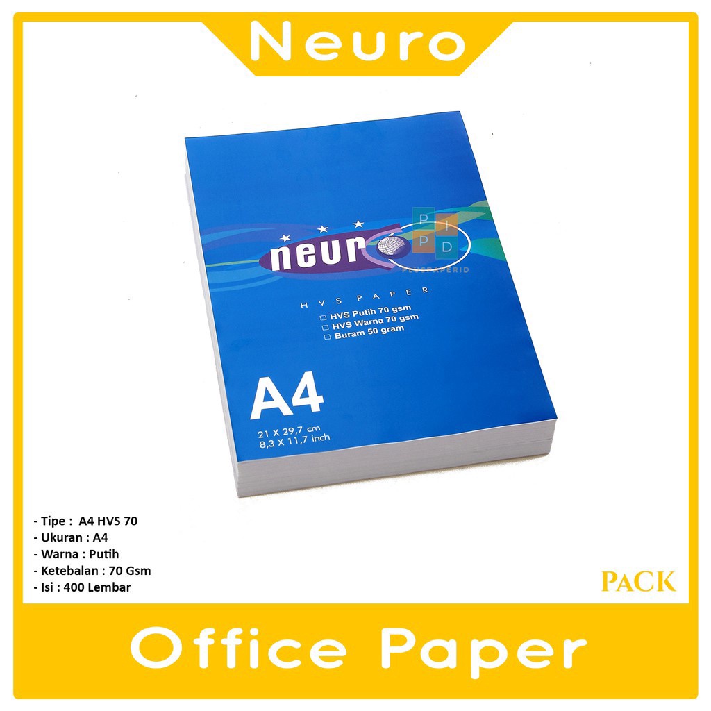 

HARGA GROSIR NEURO - Kertas HVS Fotokopi A4 70gsm - pack !