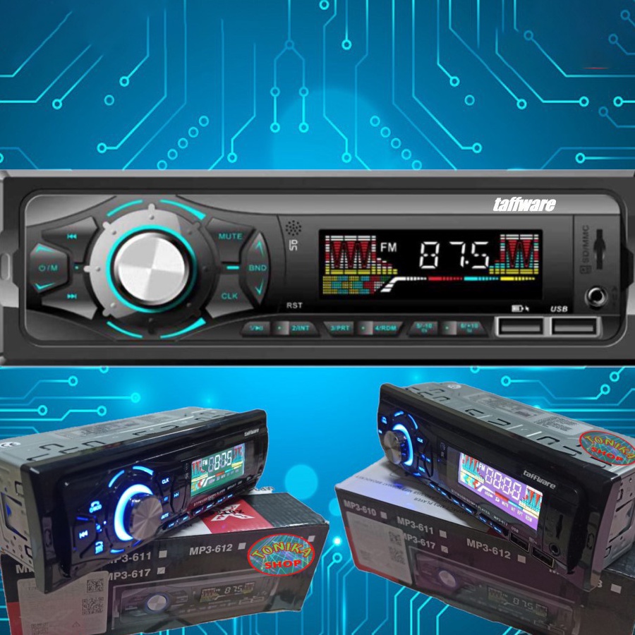 Kualitas Dijamin Tape Mobil tip Audio tipe head unit single din MP3 Player Bluetooth receiver power 