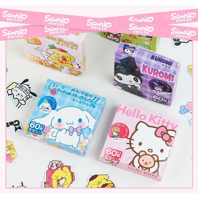 

ST2-Sticker 60 pcs SANRIO cinnamoroll kuromi pompompurin