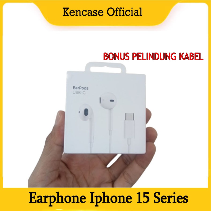 Earphone Iphone 15 Type C Original Headset Handsfree Original