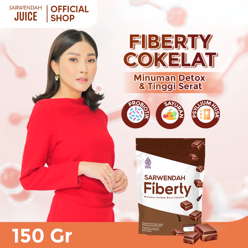 

12.12 FLASH SALE [ 150 gr ] FIBERTY SARWENDAH RASA COKELAT / Fiber Melancarkan Pencernaan 