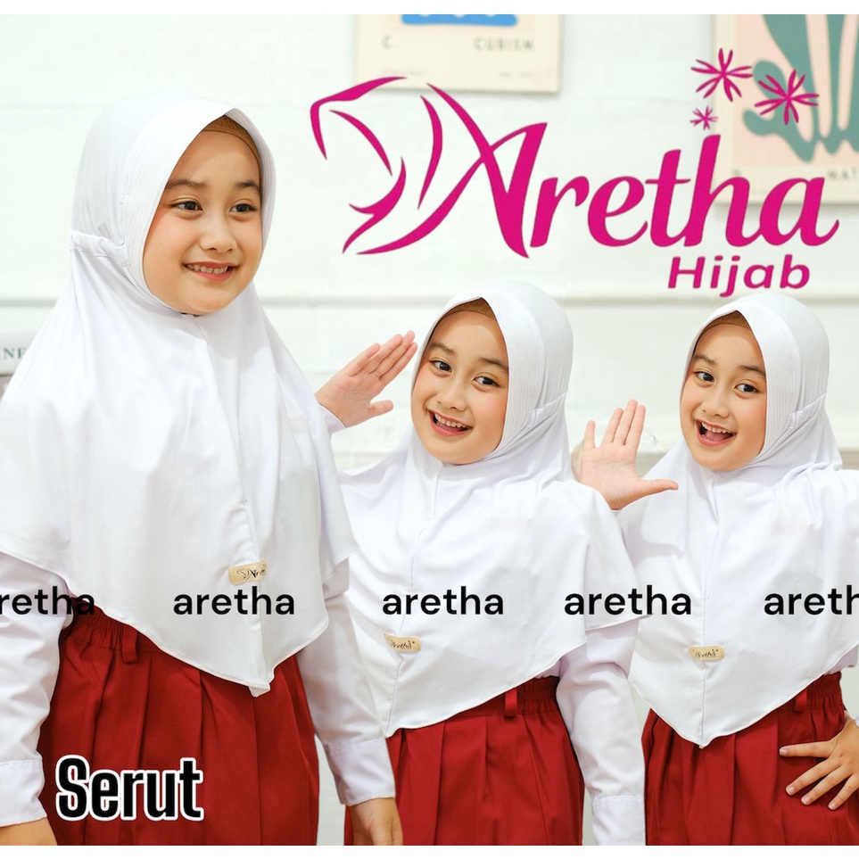 Hijab Instan Serut Anak Sekolah TK dan SD Kelas 1-3