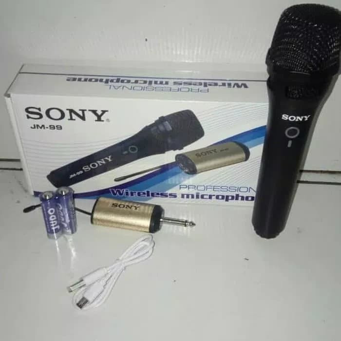 Mic Vocal Podcast Wireless Single SONY JM99 JM 99 UHF utk Karaoke Studio dll
