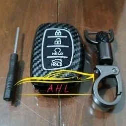 Cover Casing kunci Carbon Hyundai CRETA / Case Remote Hyundai CRETA