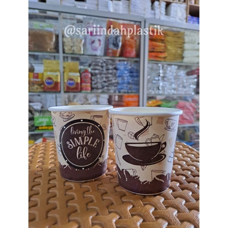 Gelas kertas 6.5 oz / paper cup gelas kopi tahan panas 6.5 oz