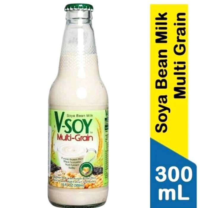 

V-Soy Soya Bean Multi-Grain Milk 300 mL Botol VSoy 300mL Susu Kedelai