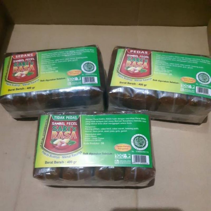 

Sambel Pecel Sari' Rasa 400gram isi 4