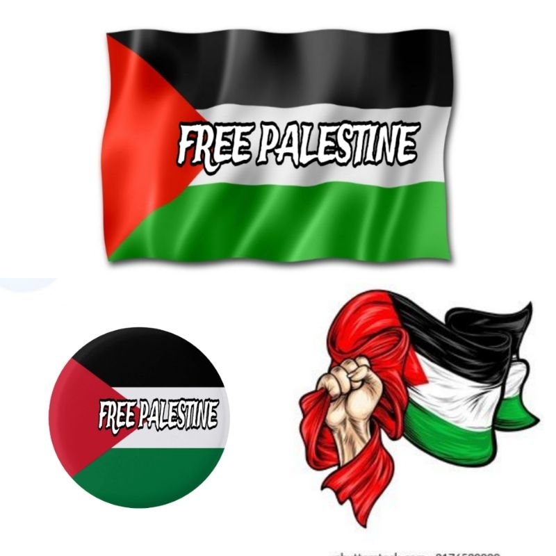 SAVE PALESTINE FREE PALESTINE STIKER PRINTING BENDERA PALESTINE