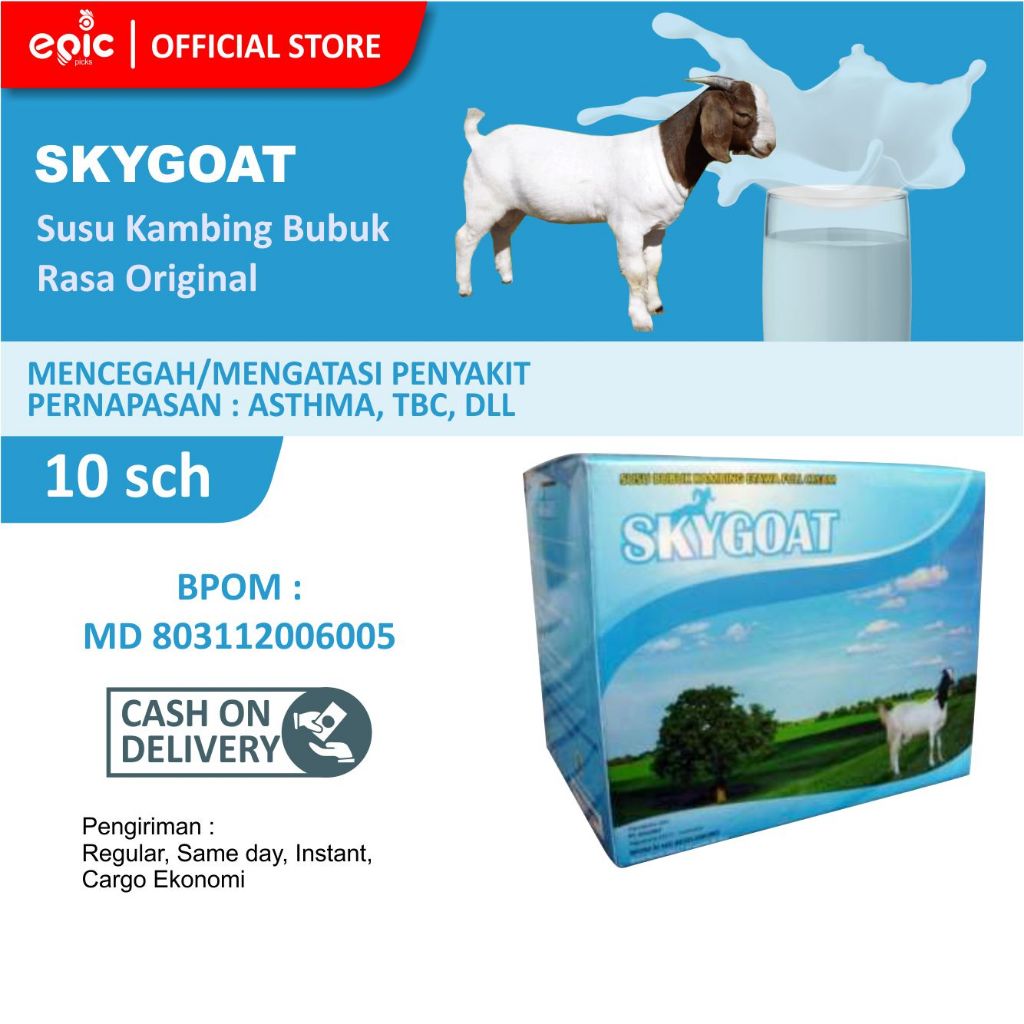 

Epicpicks Susu Kambing Etawa Bubuk Full Cream 1 box isi 10 sachet