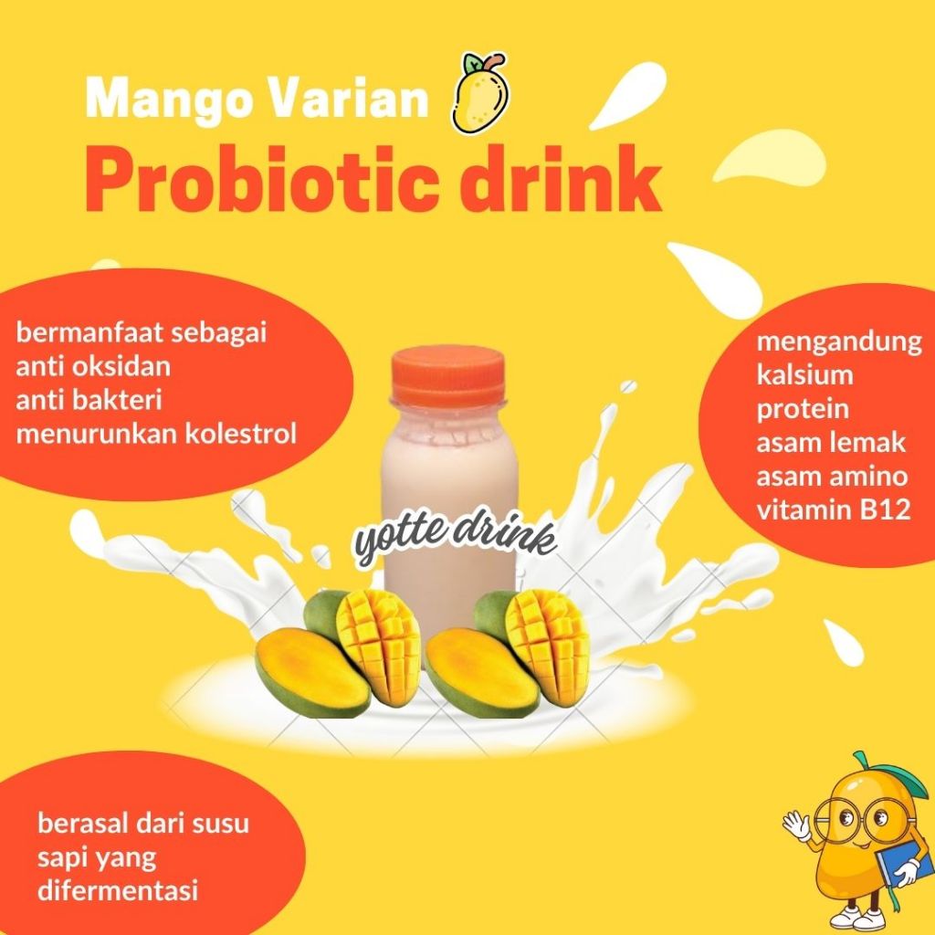 

Yotte drink premium probiotic drink - mango varian