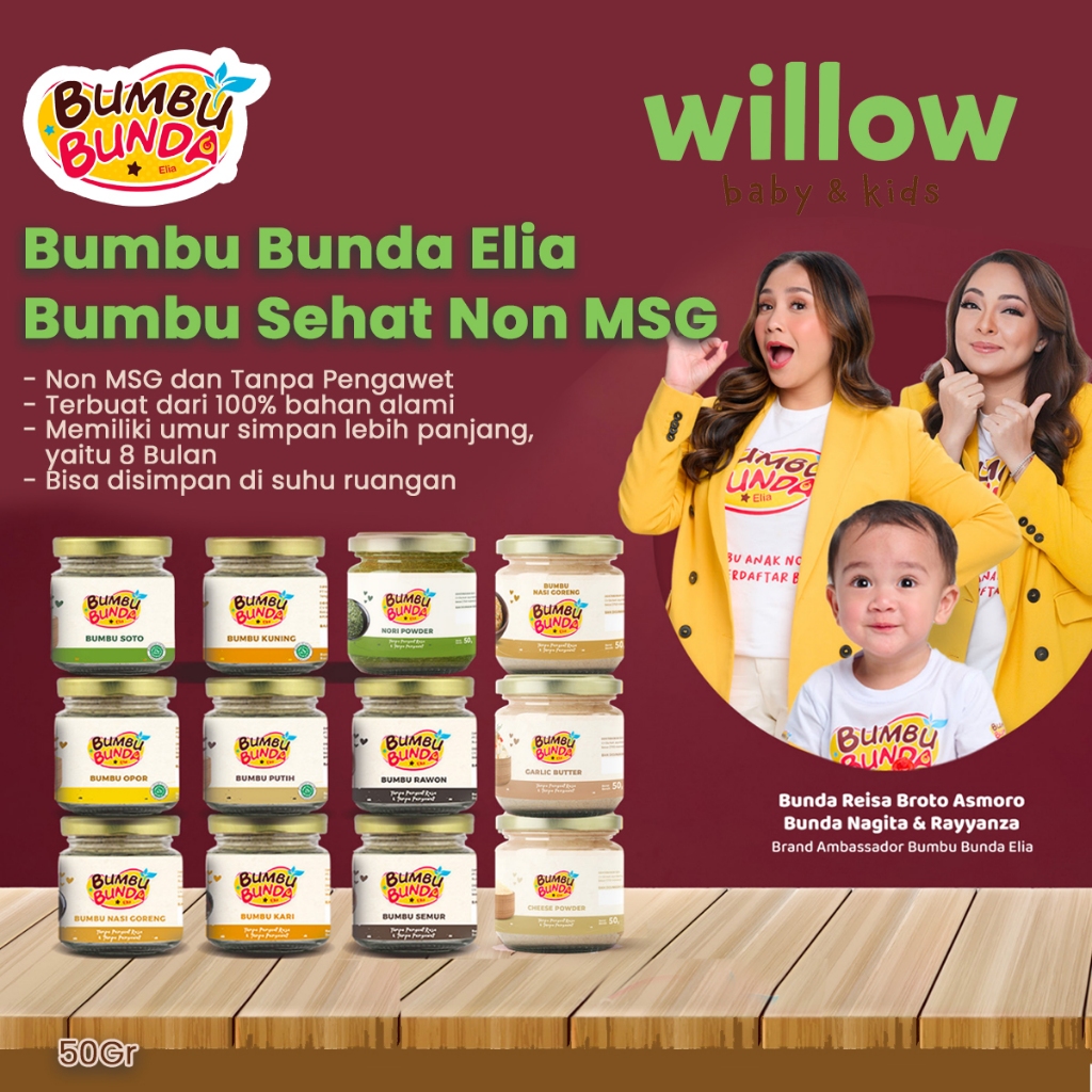 

Bumbu Masak - Bumbu Bunda Elia Bumbu Sehat Non MSG 50Gr