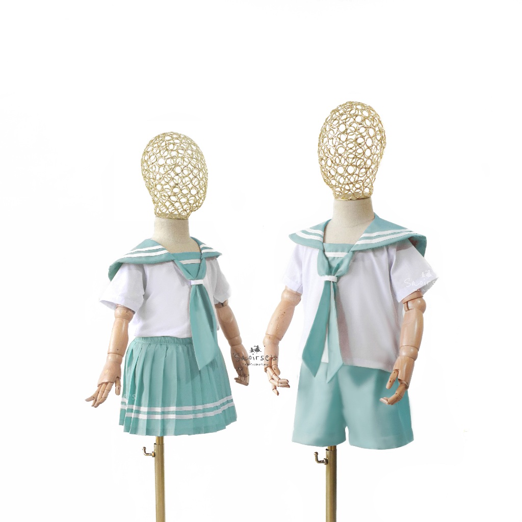 SAOIRSE'S Marin Uniform - Set Seragam Sekolah PAUD/TK Anak Perempuan Laki Laki Model Jepang 2-8 Th