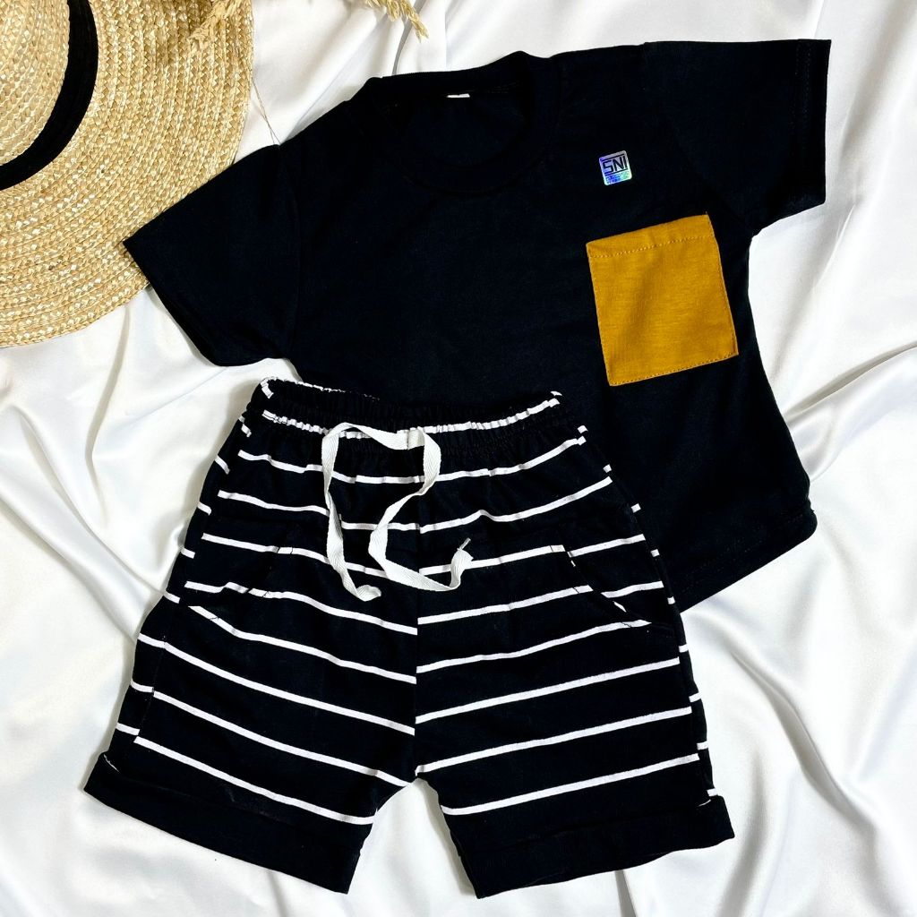 SALE 12.12 Setelan Baju Anak BABY STRIPE 1-4 Tahun/Baju Anak Berkualitas