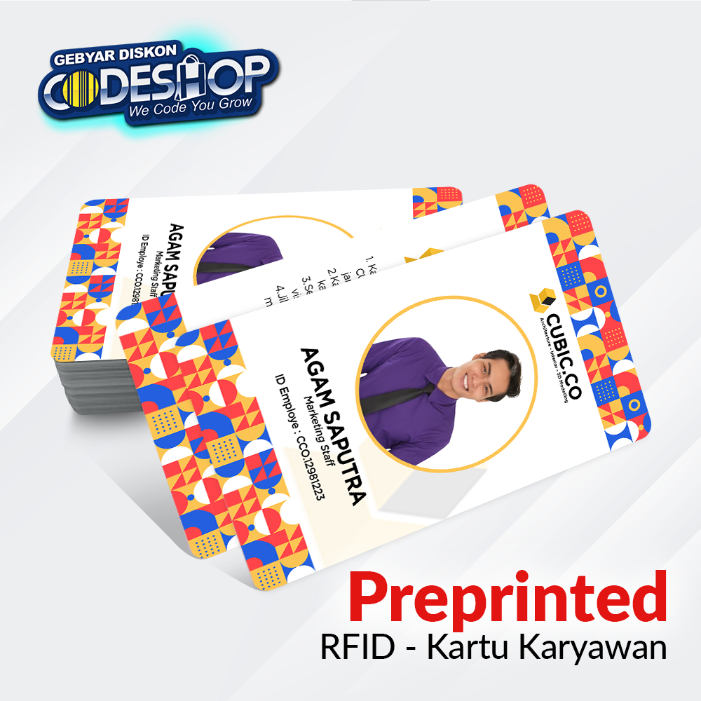 

Custom Preprinted ID Card Kartu Identitas Karyawan Pelajar Mahasiswa PVC RFID