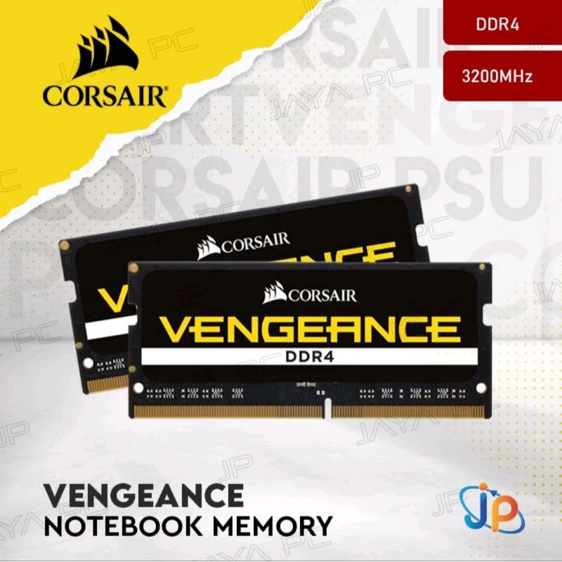 RAM Card Memory Corsair Vengeance Sodimm DDR4PC25600 3200Mhz 32GB 2X16GB Ram
