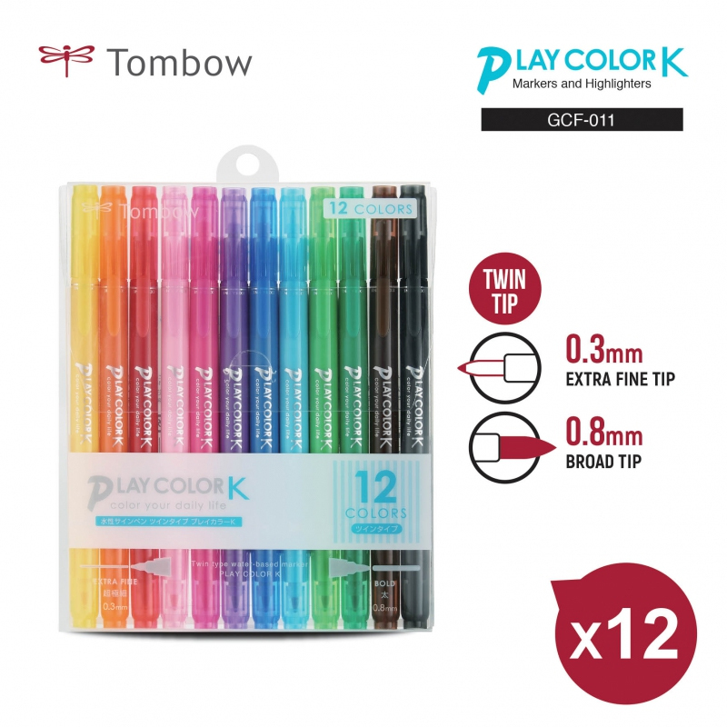 

Spidol Tombow /Play Colour Tombow Marker 12 Warna