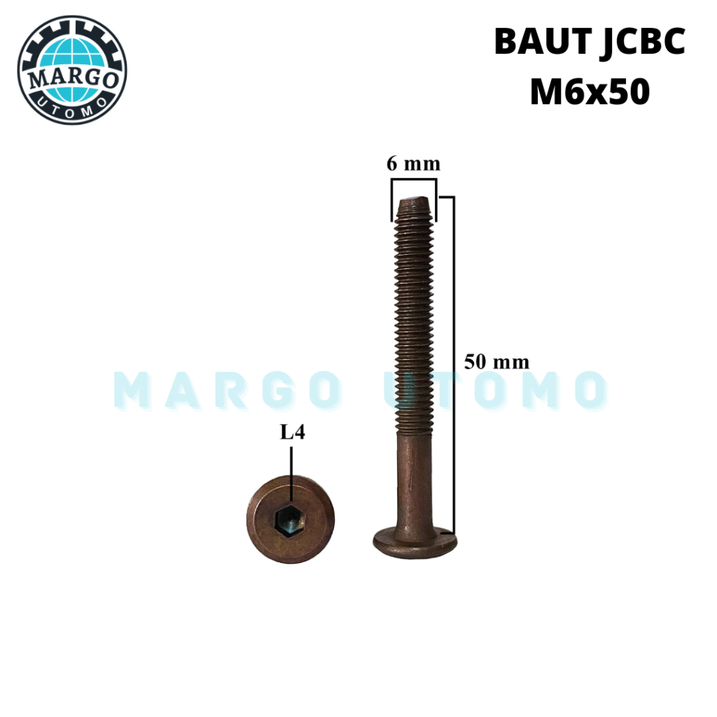 Baut JCBC M6x50 Knock Down Kunci L4