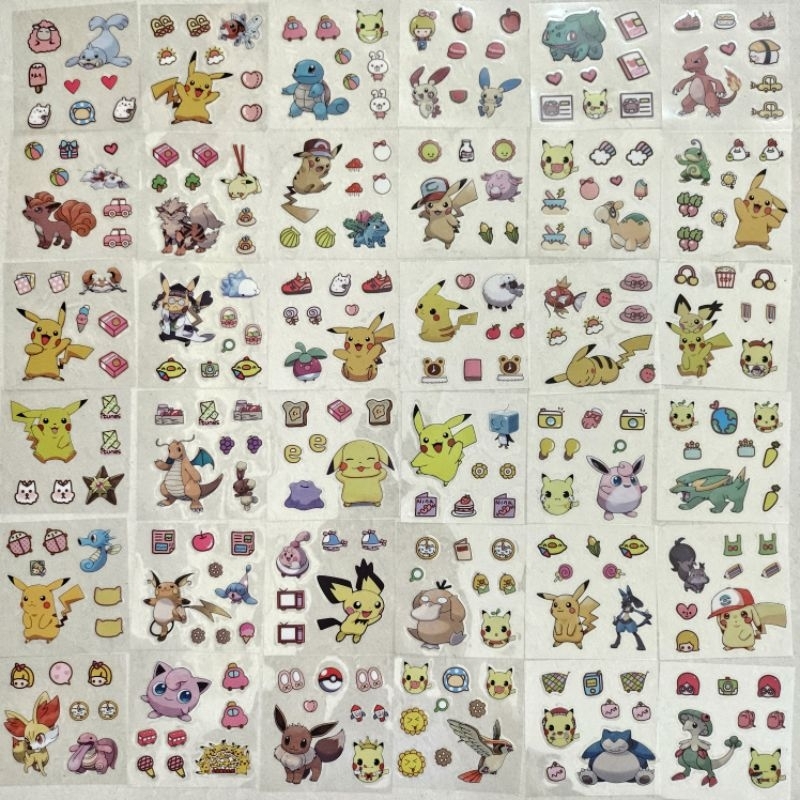 

Stiker Pokemon Pikachu Pichu Sticker Ecer Campur