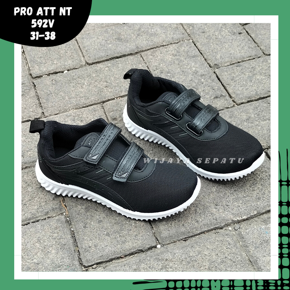 NOAH - Sepatu PRO ATT NT 592 35-42 /Sepatu Sekolah Hitam /Sepatu Sneakers Anak /Sepatu Keren /Sepatu