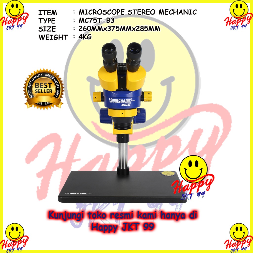 MICROSCOPE STEREO MECHANIC MC75T-B3 TRINOCULAR TRINOKULAR