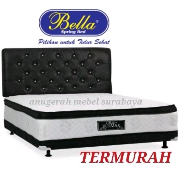 Set Springbed Bella Boxy Ultimax Pillow Top (JAWA TIMUR)