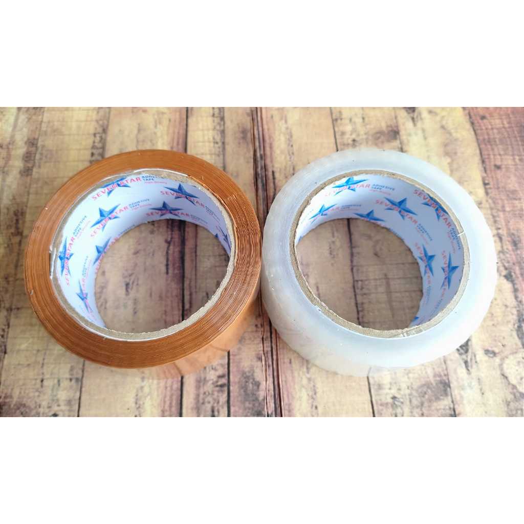

Lakban OPP Seven Star Tape Bening dan Coklat 2 inch (48mm) dahulu Star Tape