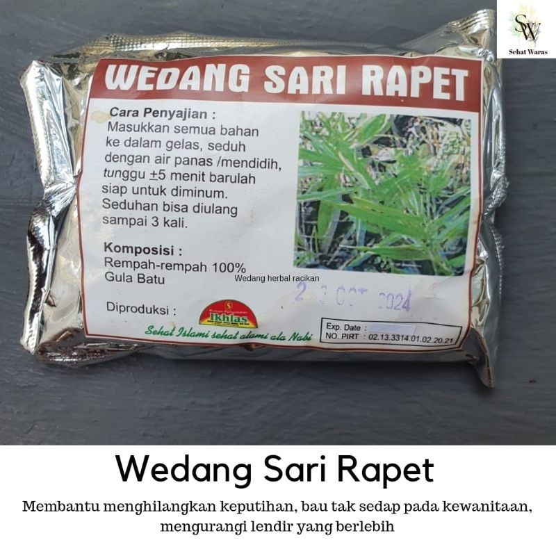 

WEDANG SARI RAPET secara tradisional membantu menghilangkan keputihan, bau tak sedap pada kewanitaan, mengurangi lendir yang berlebihan