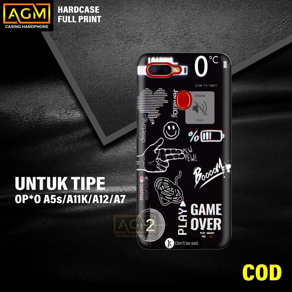 Case Oppo A5s A11K A12 A7 - Casing Hp Oppo Motif Aesthetic Terbaru Hardcase fullprint 3D Case - Kesi
