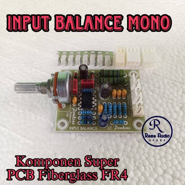 Kit Input Balance / INBAL Mono Pcb Fiber FR4 Komponen Metalfilm Original