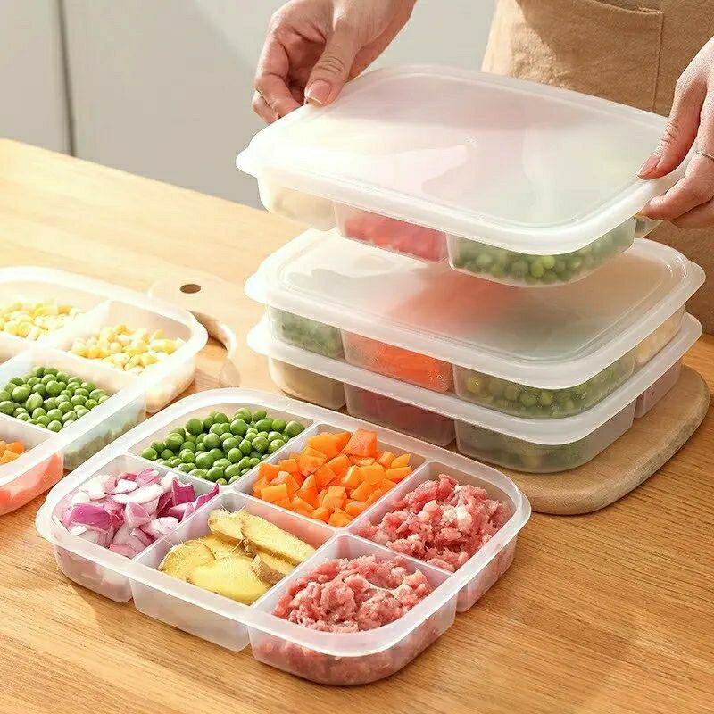 Food Preparation Storage 6 SEKAT/wadah penyimpanan makanan buah sayur daging/kotak simpan kulkas ber