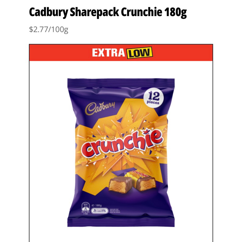 

Cadbury Crunchie isi 12pcs