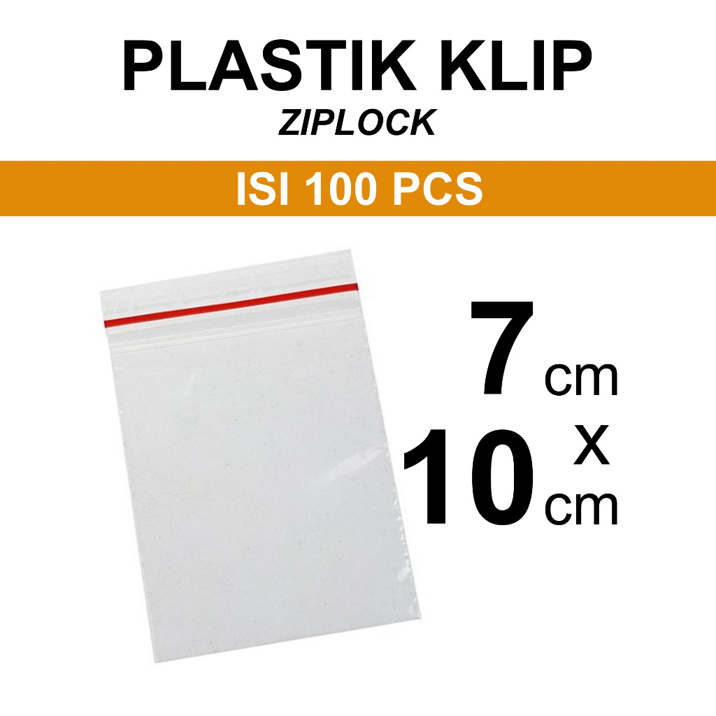 aiGooTan - PLASTIK KLIP 7x10 (ISI 100) - Plastic Kemasan 7 x 10 CM Ziplock Zip Lock Makanan Kecil Mi