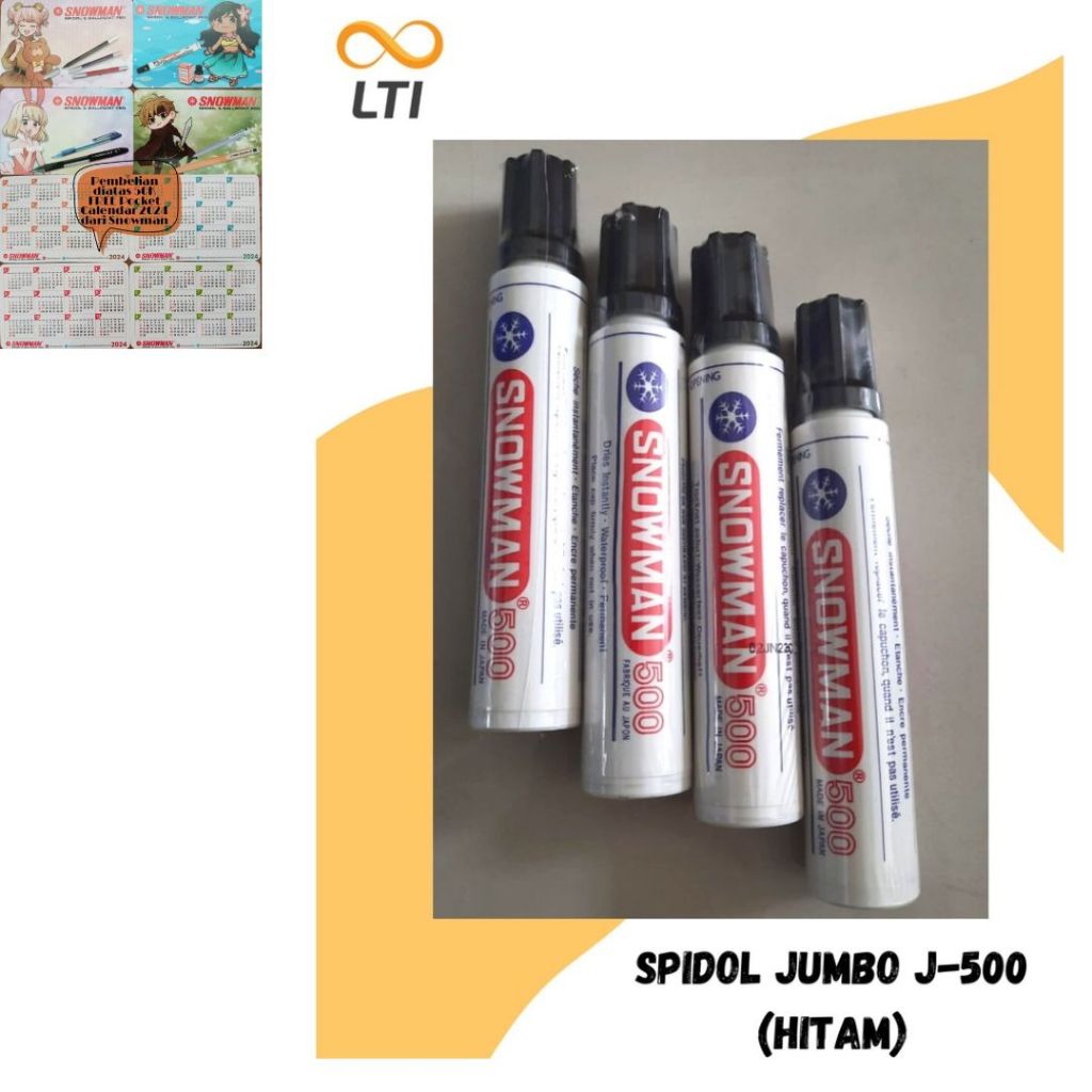 

Spidol Snowman Permanent Jumbo J 500 - HEMAT