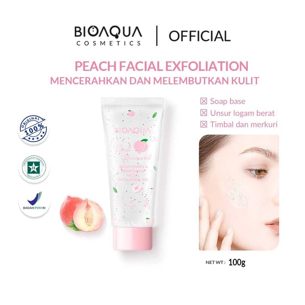 Bioaqua Cosmetics Wajah Niacinamide Brightening & Smooth Facial Exfoliating Gel 100g