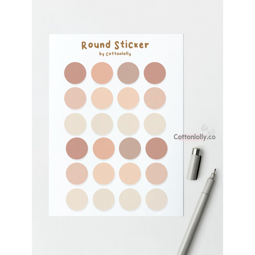 Mini Dot Sticker Round Polos | Sudah di Kiss Cut Tinggal Pasang
