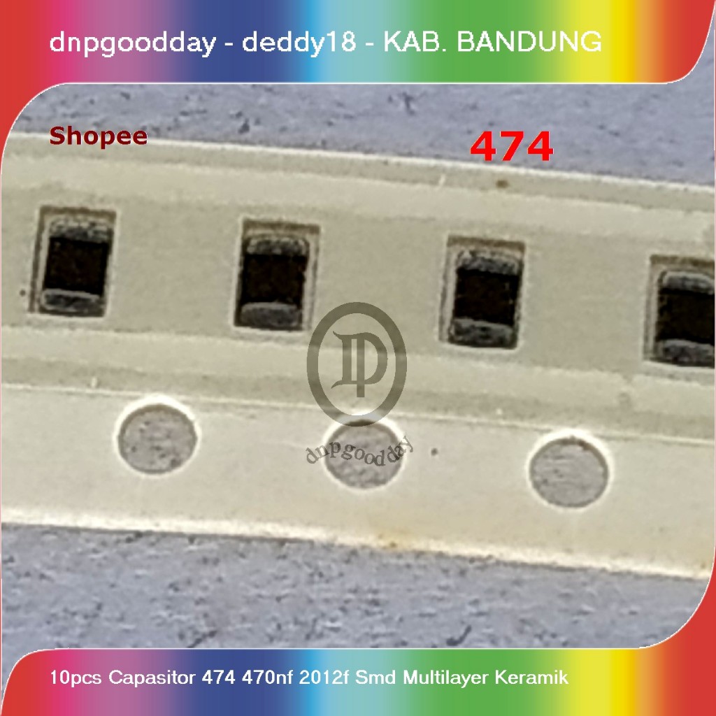 10pcs capasitor 474 470nf 2012f smd multilayer keramik