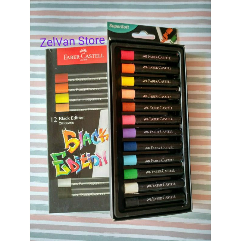 

FaberCastell Black Edition oil pastel 12 warna