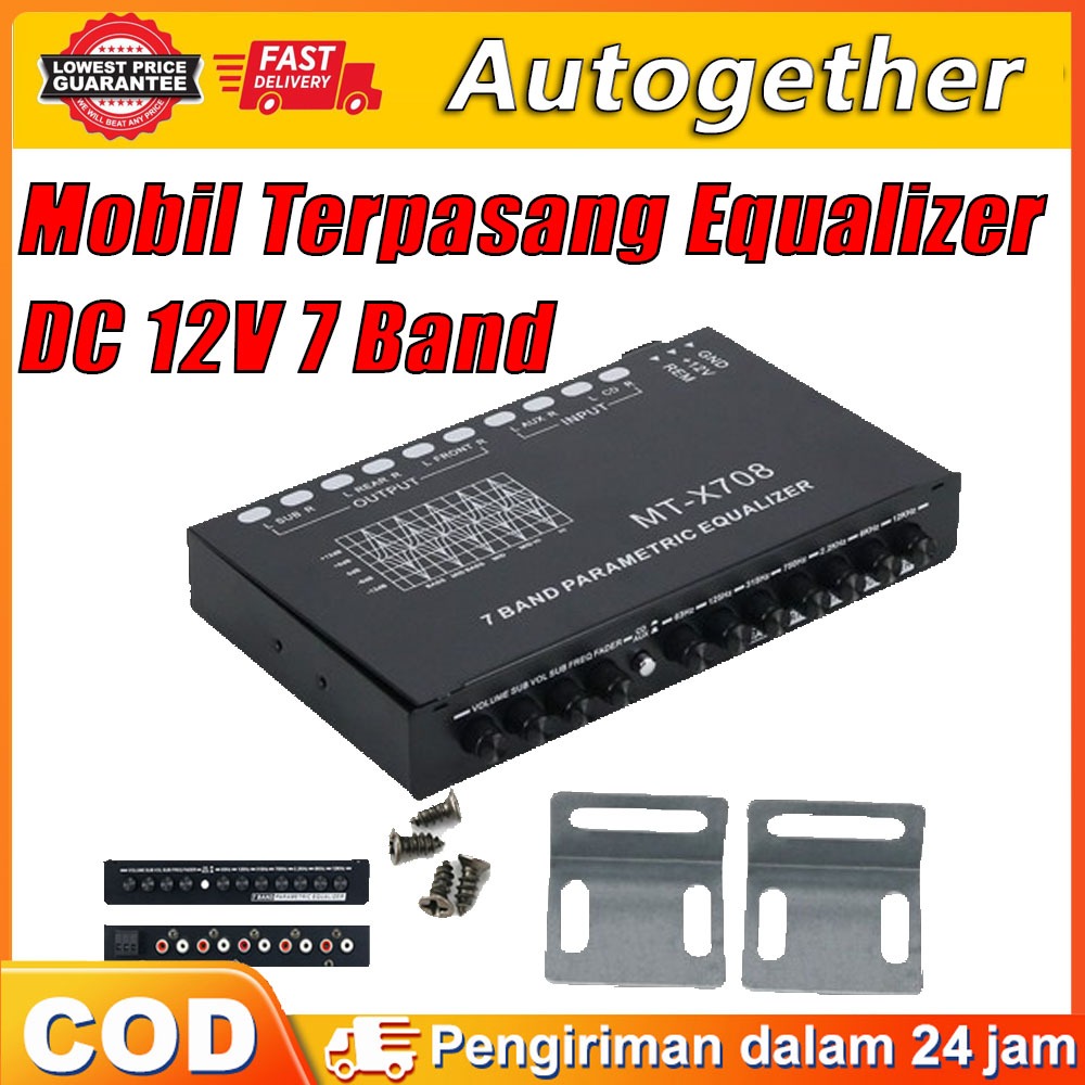 Parametric Equalizer 7 Band Sorround Sound Karaoke Mobil Bluetooth USB Karaoke Pre Amp Equalizer