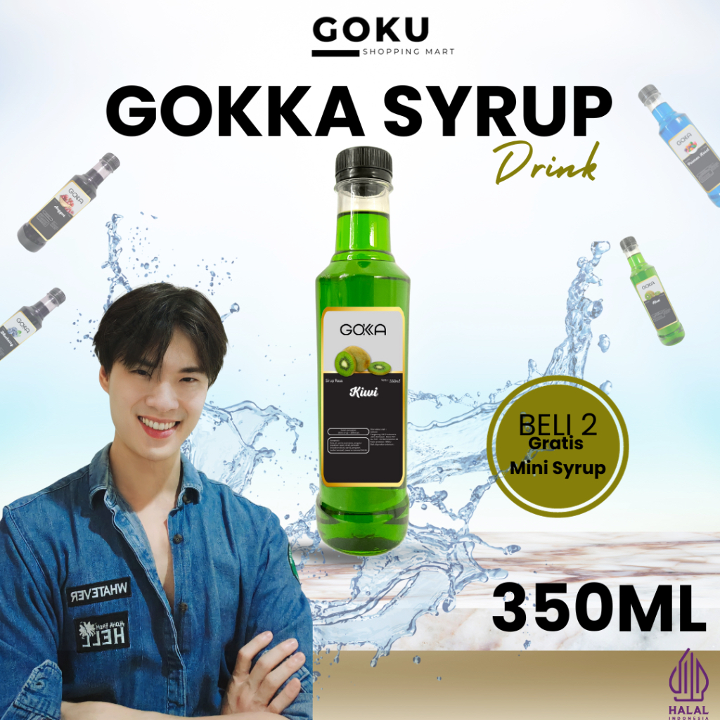 

Minuman Sirup 350ml Gokka Syrup Rasa Kiwi