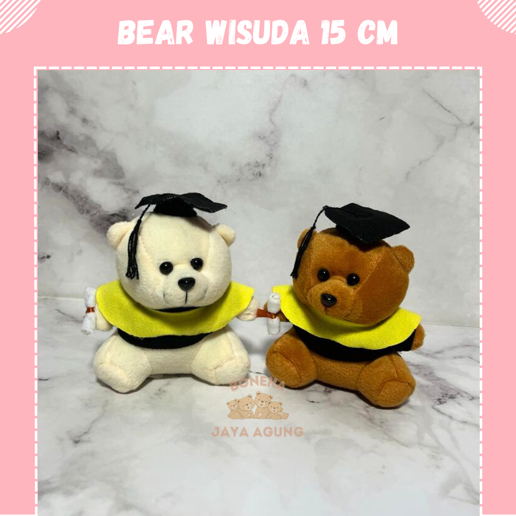 Boneka Teddy Bear Wisuda Mini 15 Cm Boneka Beruang Wisuda Kecil Untuk Buket Wisuda