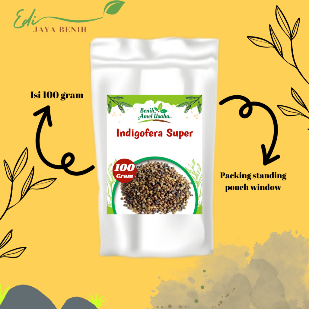 benih bibit indigofera isi 100 gram / benih indigofera 1 ons / bibit pakan ternak indigofera / benih