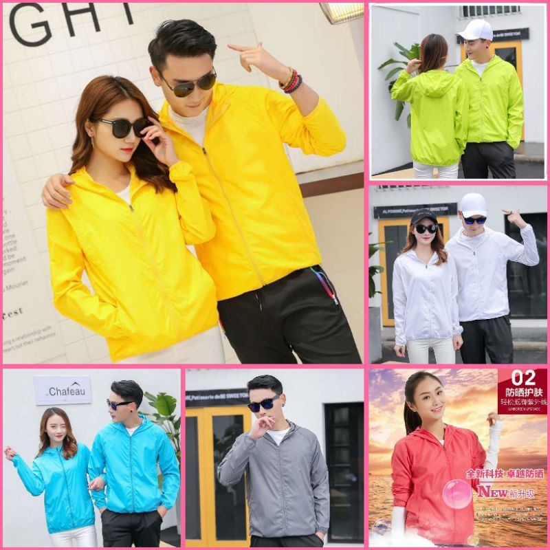 Jaket anti UV Pria Wanita Premium | Jaket Olahraga Pria Wanita Terbaik | Jaket Anti Angin