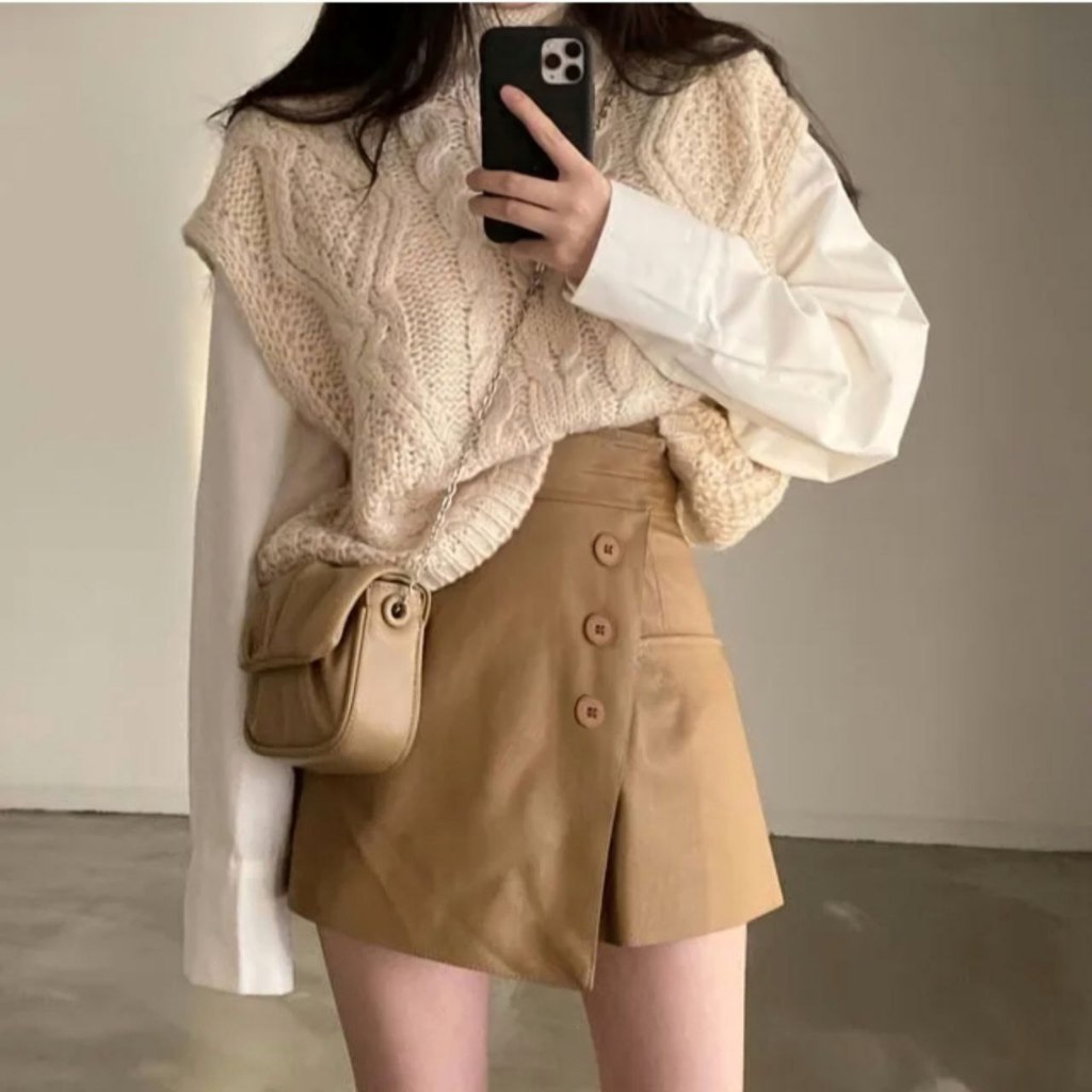 KOREAN MINI SKIRT / HOT PANTS WANITA / CELANA ROK PENDEK / ALYSSA SKORT WANITA / HOTPANTS KOREAN MINI SKIRT