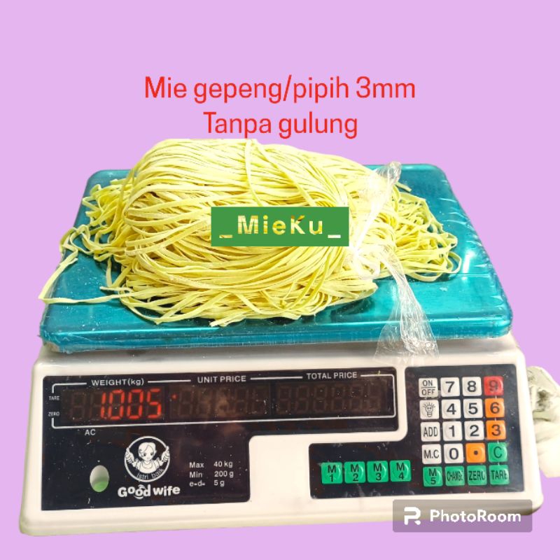 

MieGepengPipih3mm/tanpa gulung/1kg/MiePangsit/MieAyamDLL