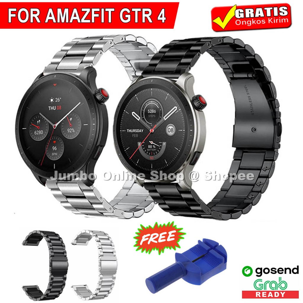STAINLESS STEEL METAL BAND STRAP TALI JAM RANTAI AMAZFIT GTR 4 AMAZFIT GTR4 GTR 3 GTR 3 PRO GTR 2 GT
